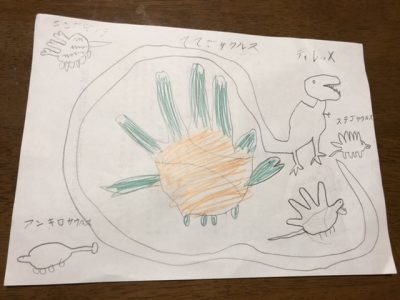 長女が描いた恐竜